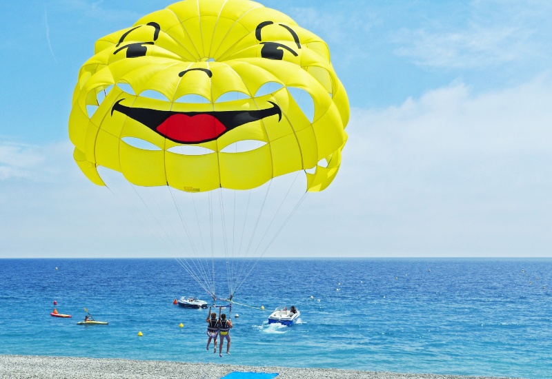 Parasailing in Mobor Beach, Goa